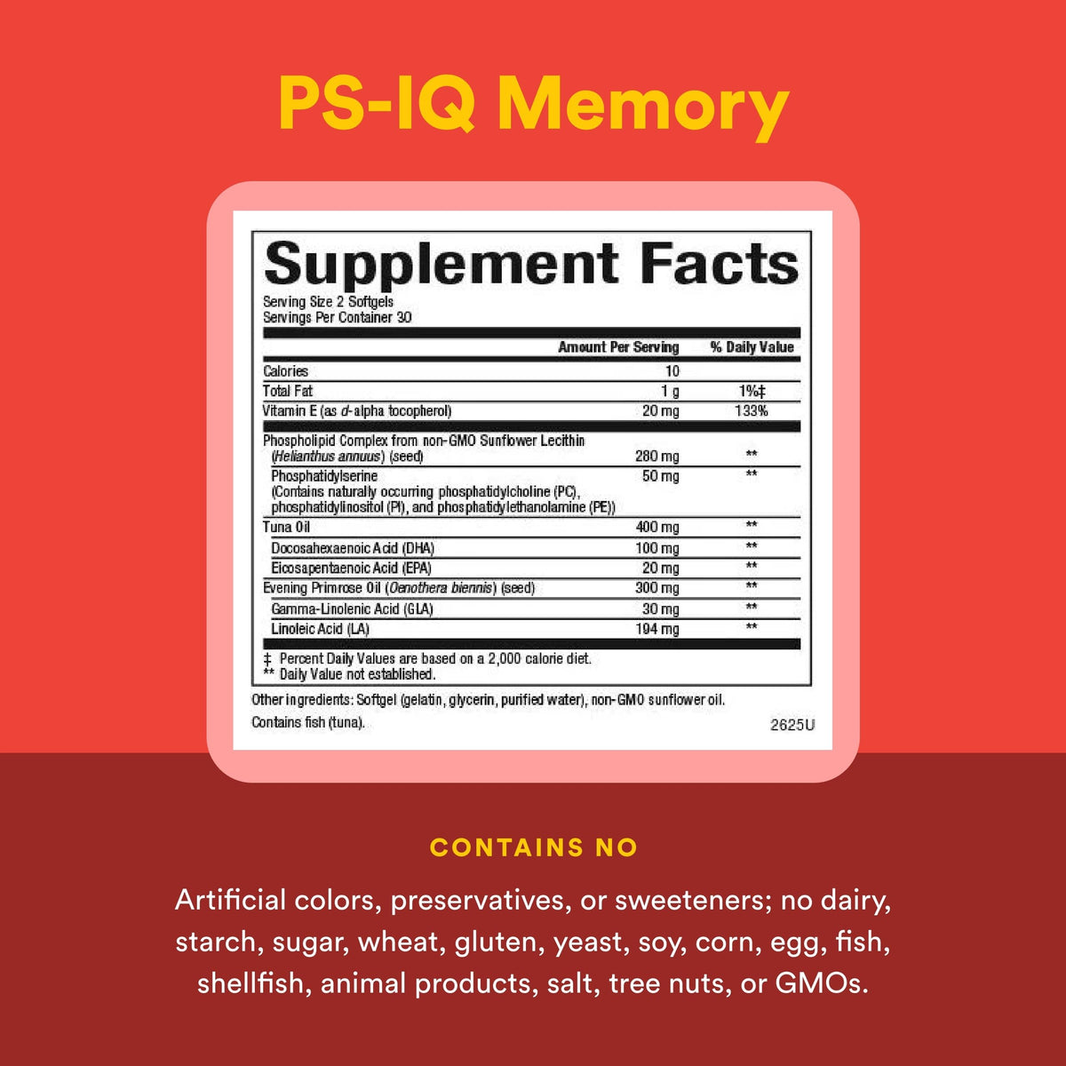 Natural Factors PS-IQ Memory Phosphatidylserine 25 mg - 60 Softgels - image 4