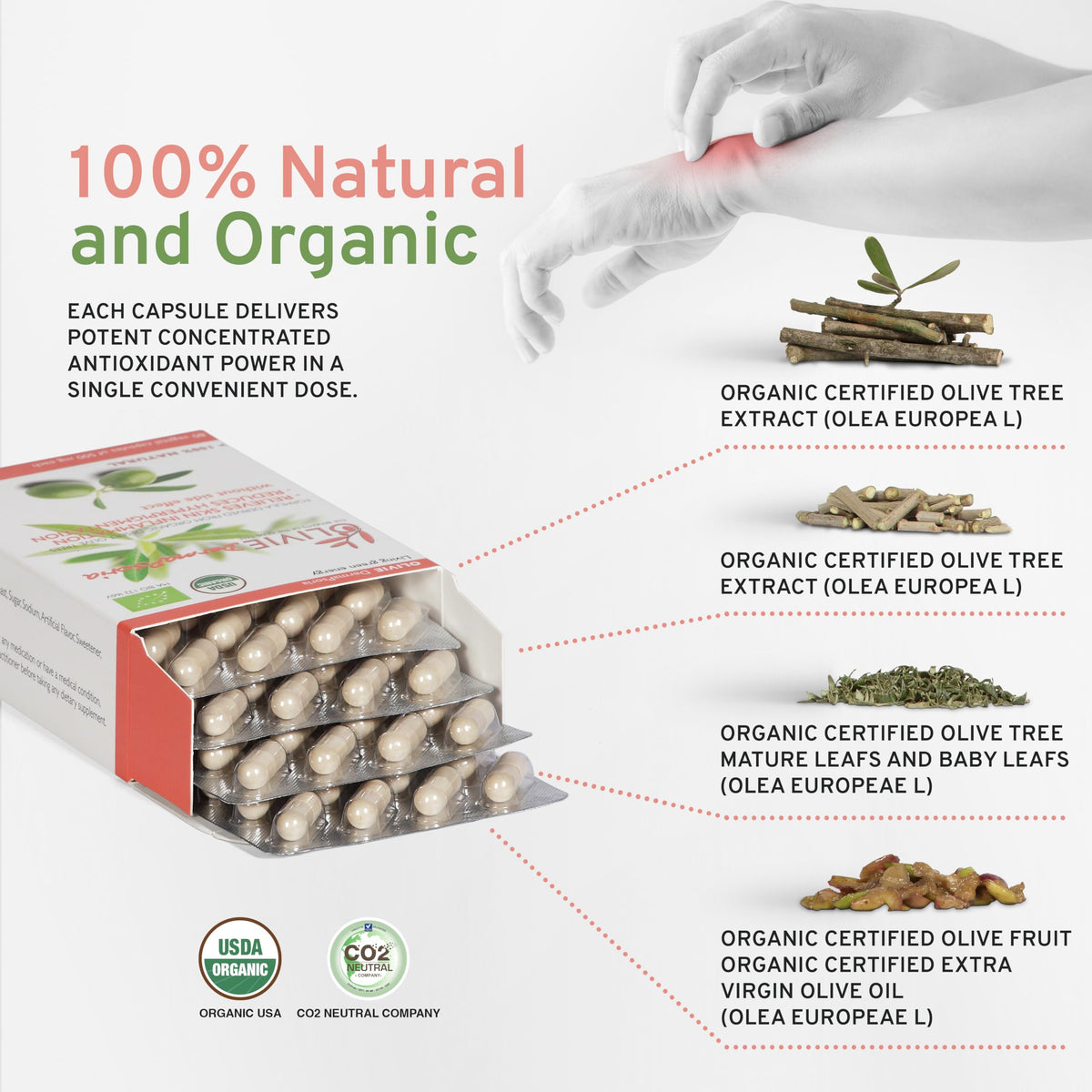 OLIVIE DermaPsoria Organic Olive Leaf Extract Skin Supplement - 80 Capsules - image 4