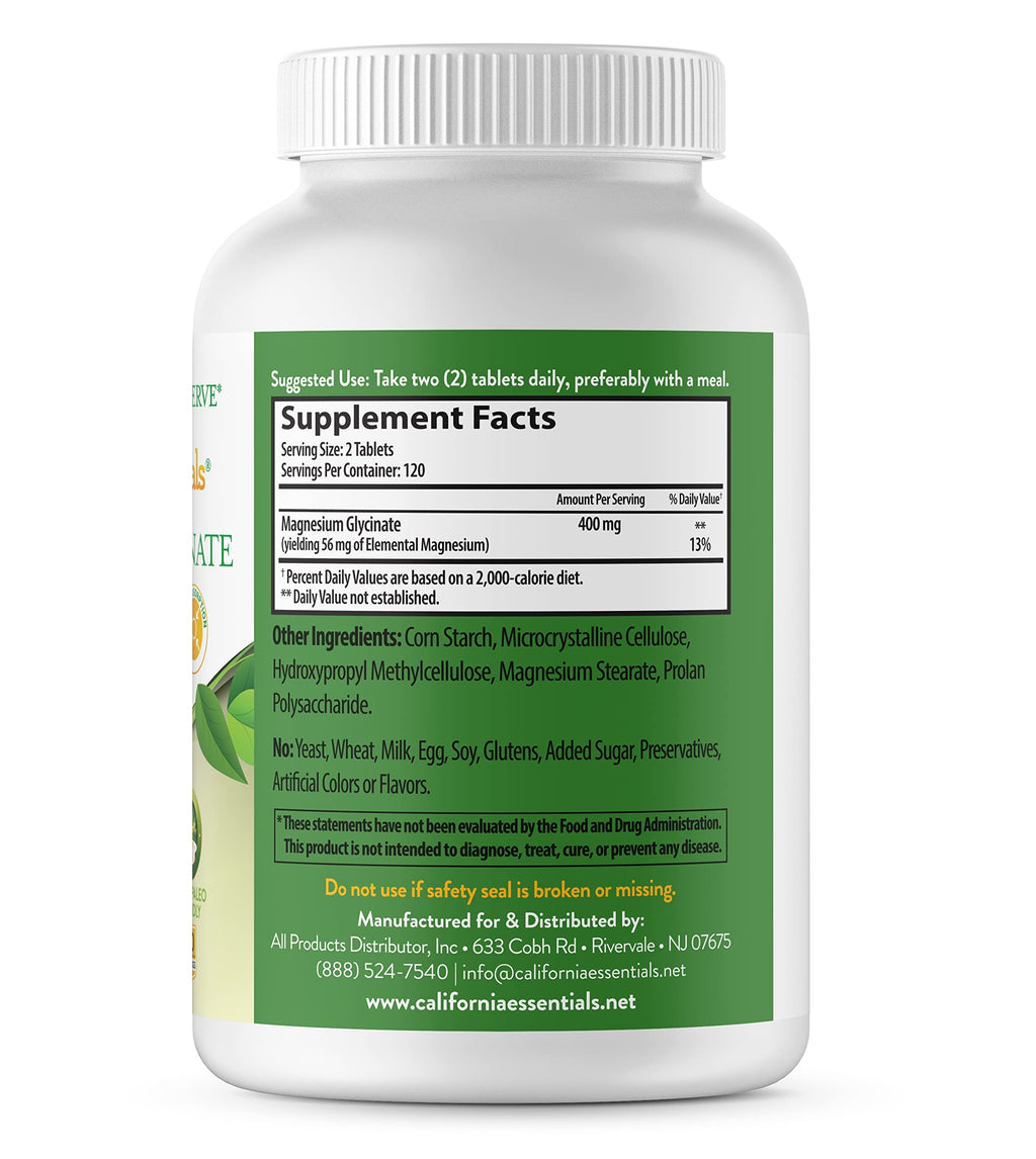 California Essentials Magnesium Glycinate 400 - Chelated