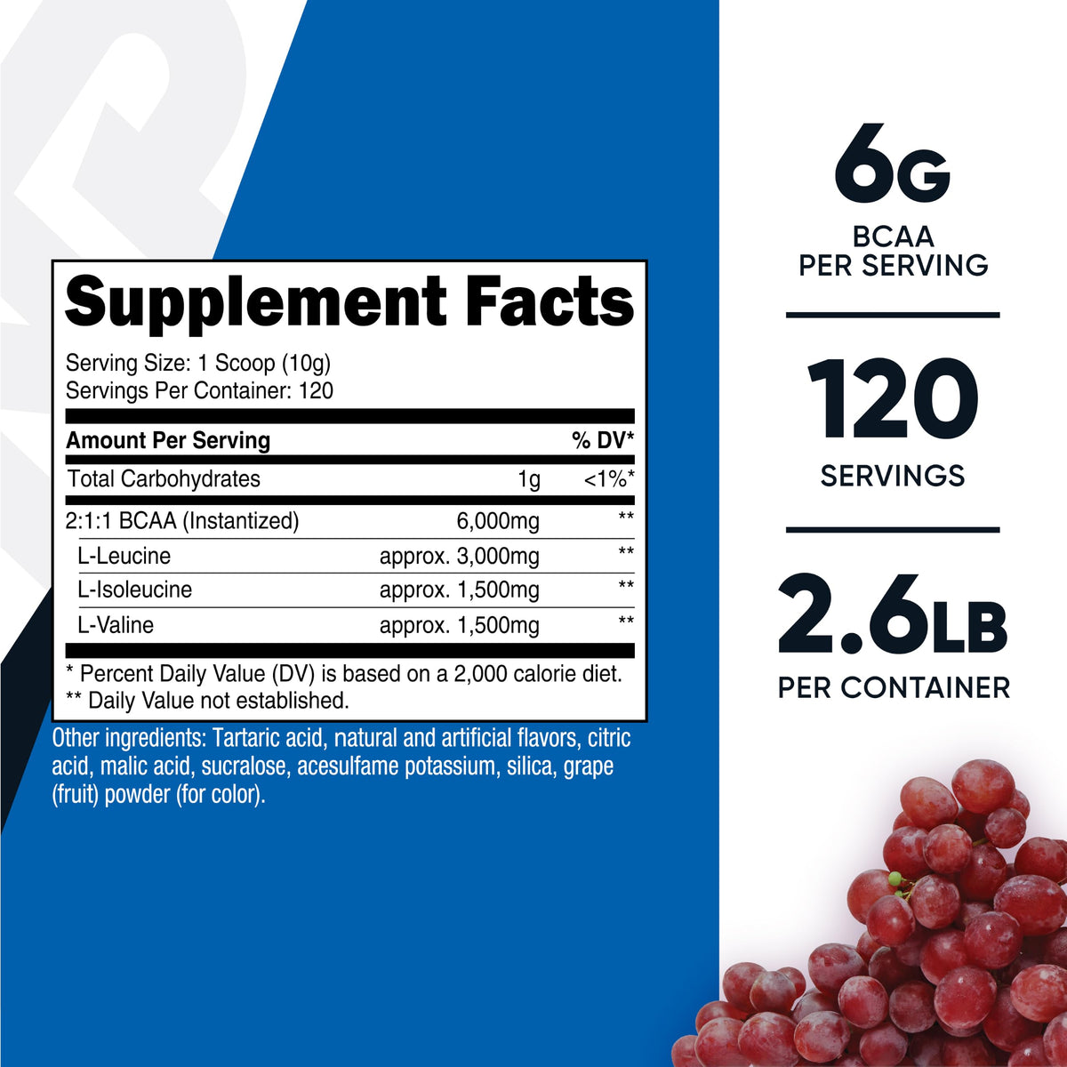 Nutricost BCAA Powder- 2:1:1