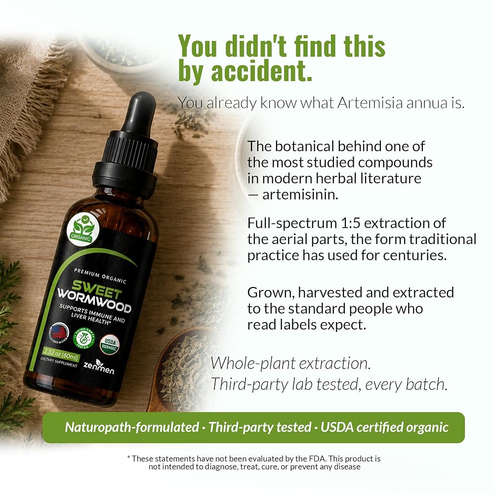 Zenmen Sweet Wormwood Tincture Organic - 2.32 Fl Oz - image 2
