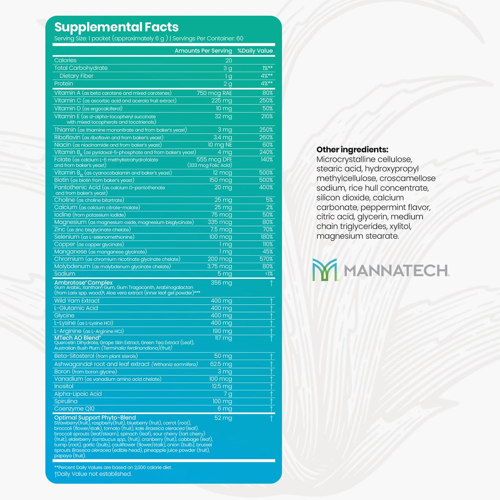 Mannatech Optimal Support Packets Multivitamin - 60 Packets - image 2