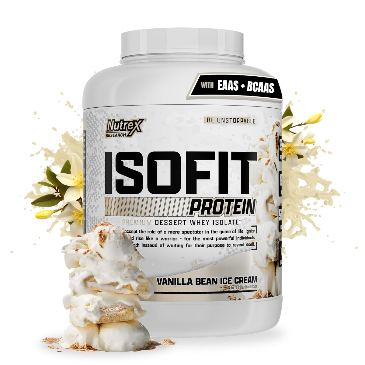 Nutrex Research IsoFit Whey Protein Powder Instantized 100% Whey