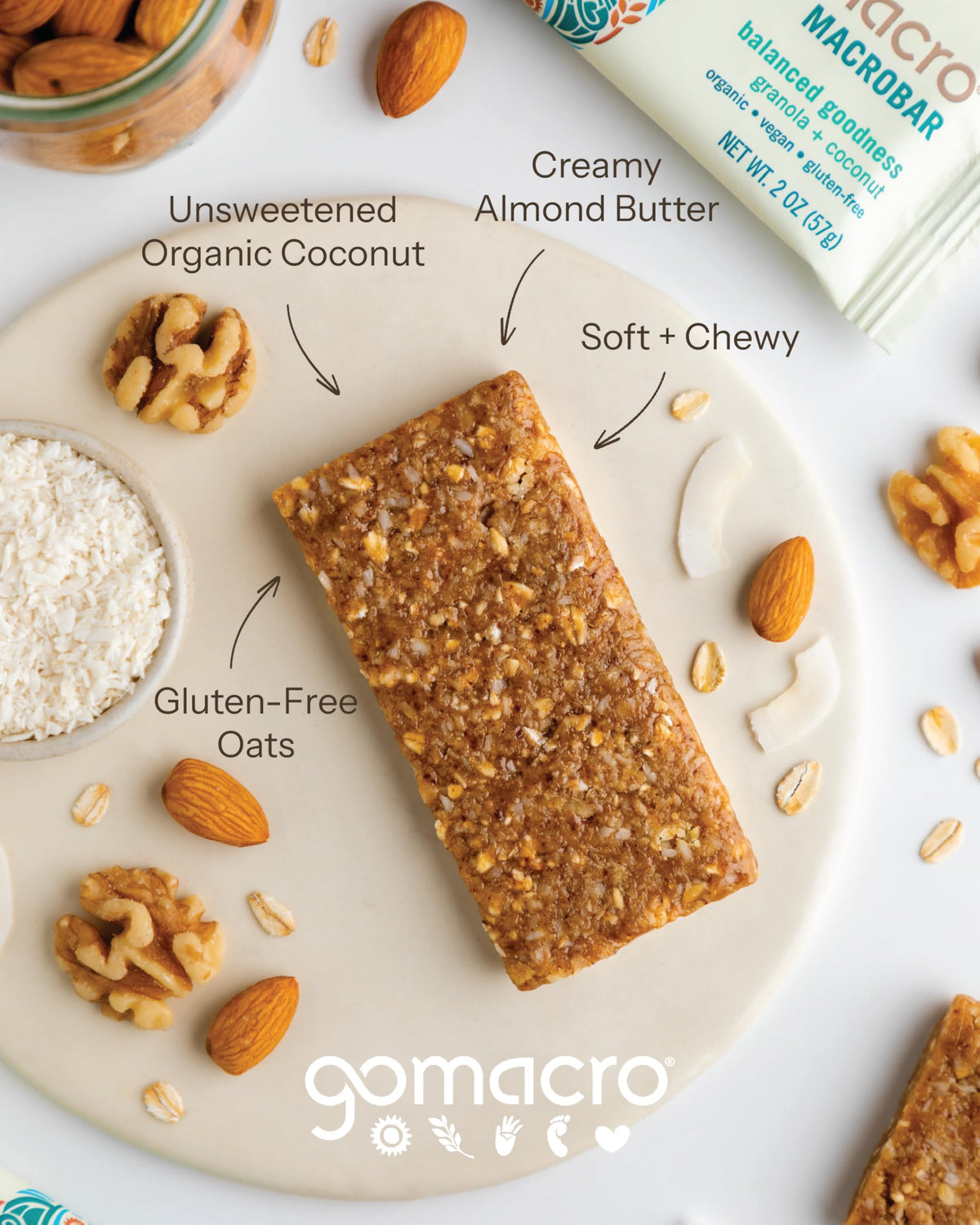 GoMacro MacroBar Organic Vegan Snack Bars Granola Coconut - 12 Count - image 5