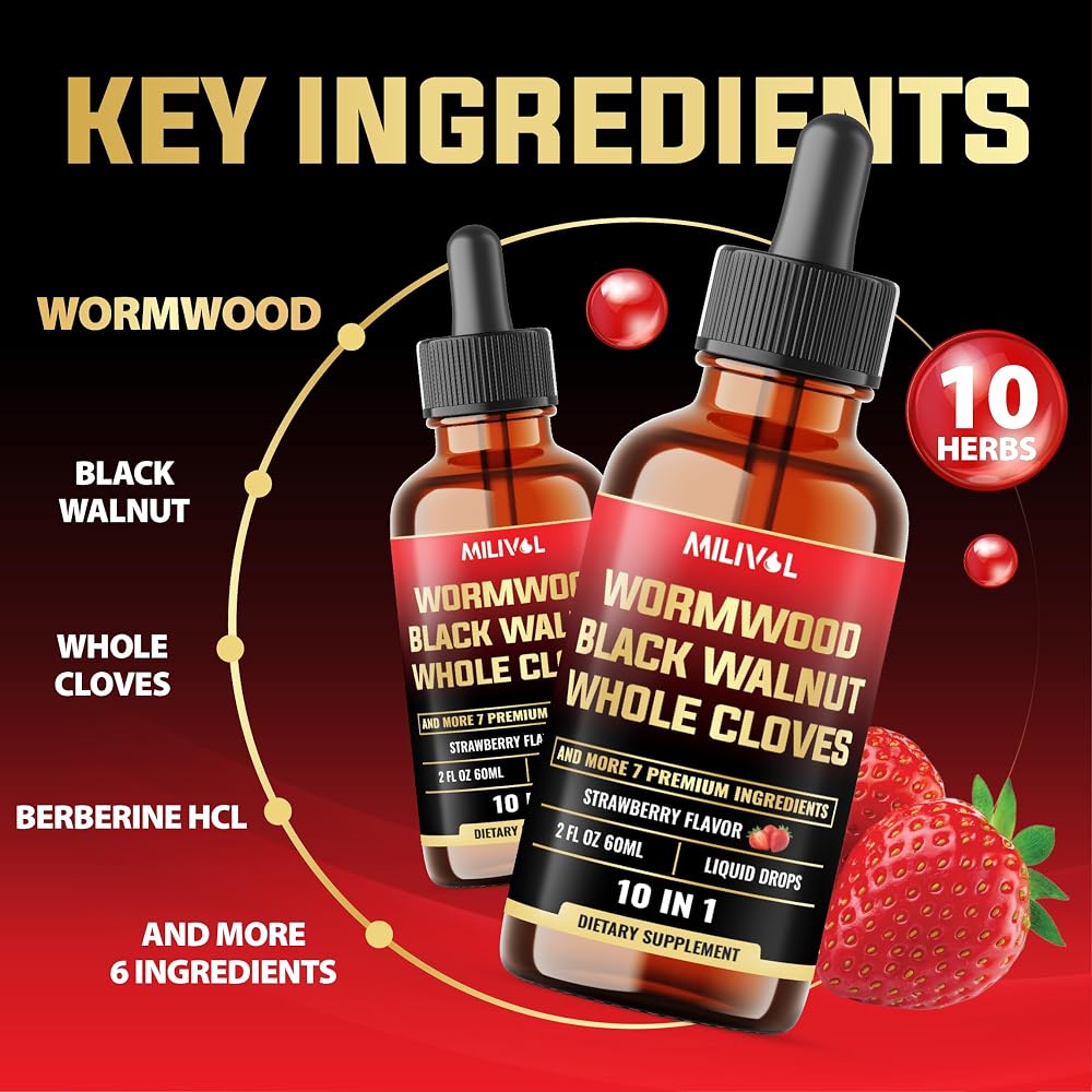MILIVOL 10in1 Wormwood Liquid Drops - 2 Fl Oz - image 3