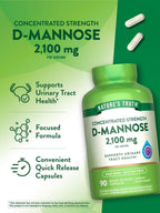 Nature's Truth D-Mannose Pills 2100mg - 90 Capsules - image 5