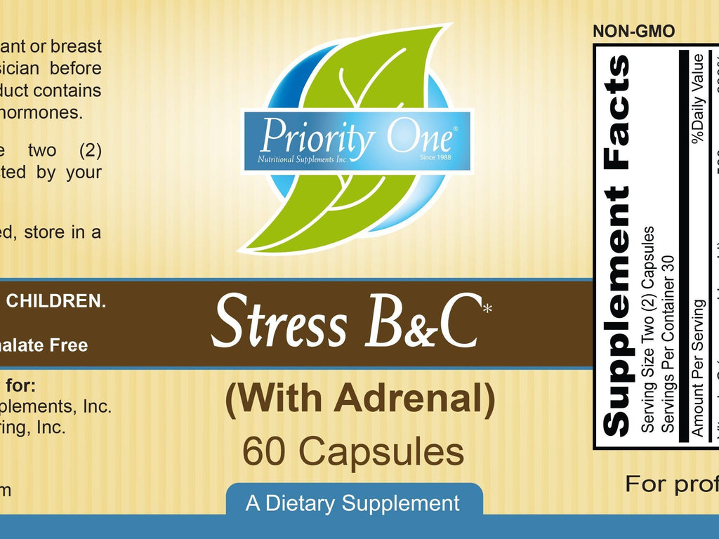 Priority One Vitamins Stress B & C Complex - 60 Capsules - image 2