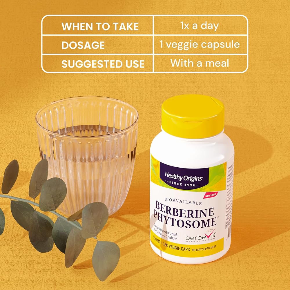 Healthy Origins Berberine Phytosome 550 mg - 120 Vegetarian Capsules - image 5