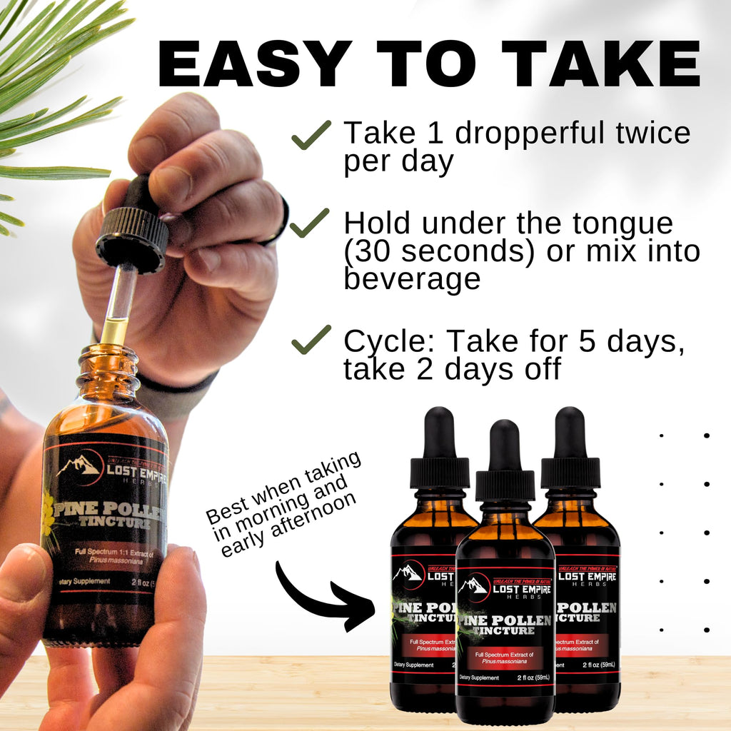 Lost Empire Herbs Pine Pollen Tincture Liquid Extract - 2 Fl Oz - image 5