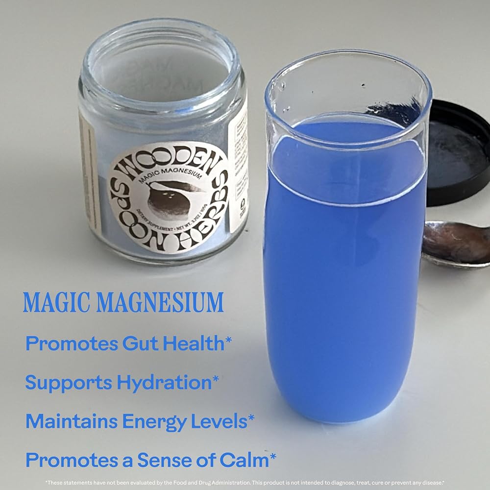 Wooden Spoon Herbs Magic Magnesium Citrate Powder Drink Mix (Blue