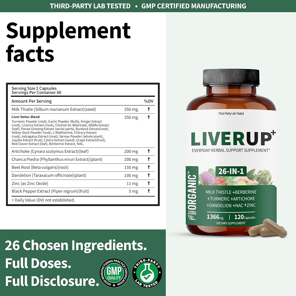 FIRSTORGANIC Milk Thistle Liver Guard+ Complex - 120 Capsules - image 6
