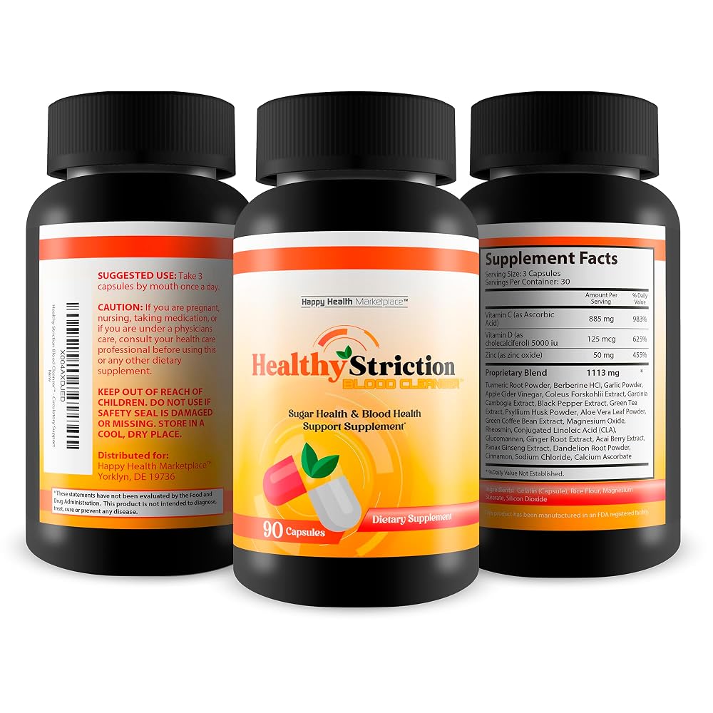 Happy Health Marketplace Healthy Striction Blood Cleanser - 90 Capsules - image 4