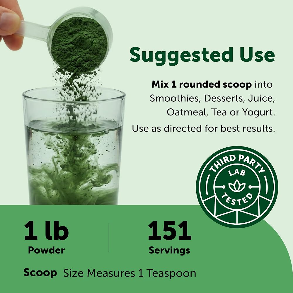 Micro Ingredients Organic Spirulina Powder - 1 lb - image 4