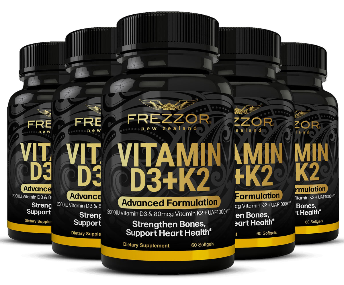 FREZZOR Vitamin D3 and K2 Softgels 2000 IU - 300 Softgels