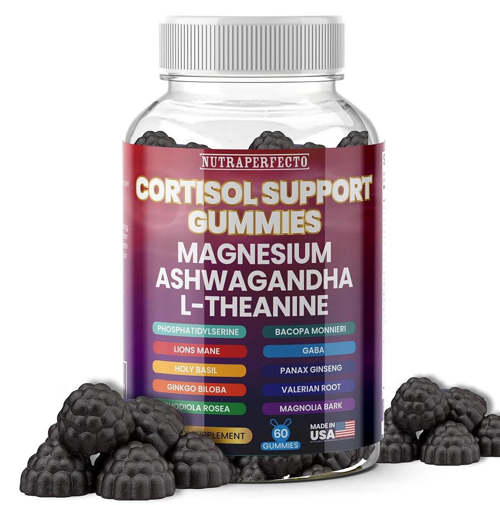NutraPerfecto Sugar Free Cortisol Gummies with Ashwagandha - 60 Count