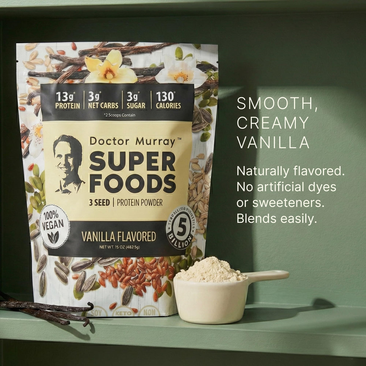 Dr. Murray's Super Foods 3 Seed Protein Powder - Pumpkin Flax