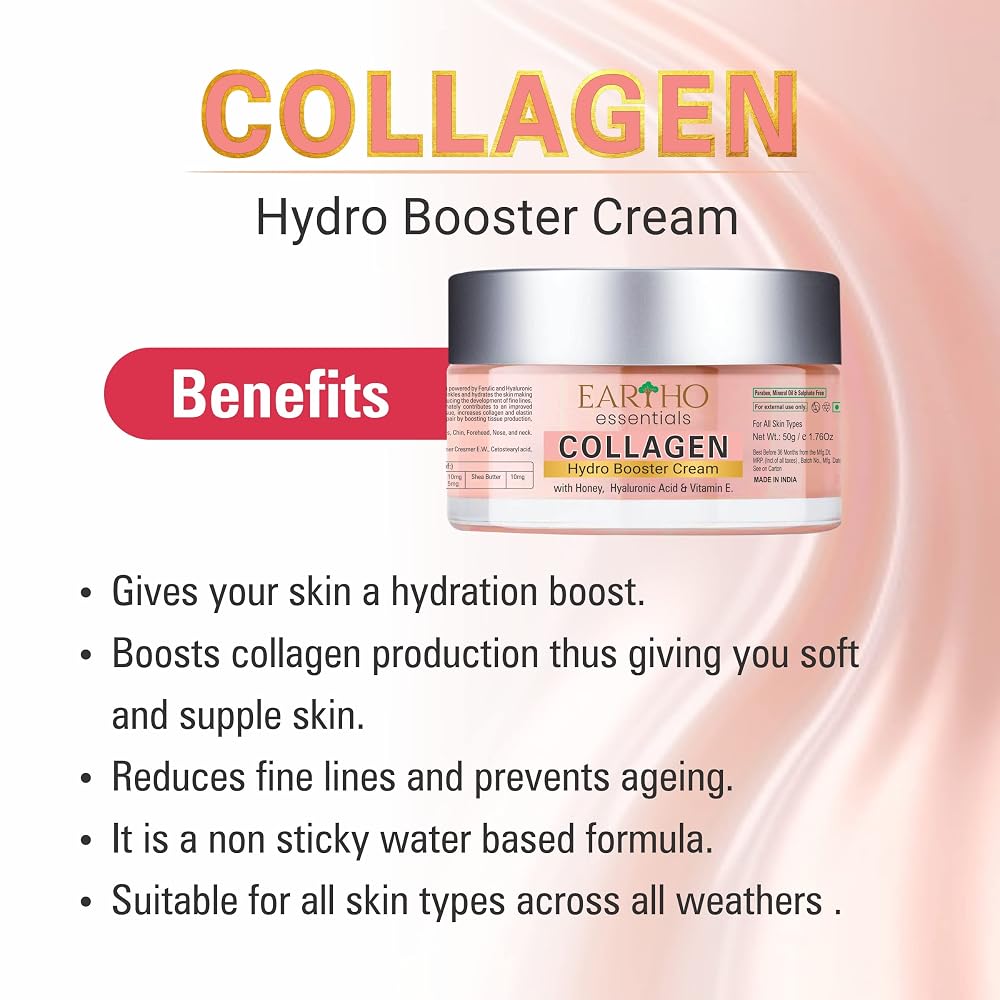 Eartho Essentials Ayurvedic Collagen Hydro Booster Cream - 50g - image 4