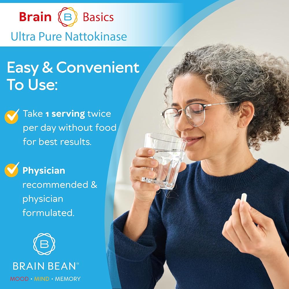 Brain Bean Nattokinase 5000 FU Circulation Support - 120 Capsules - image 6