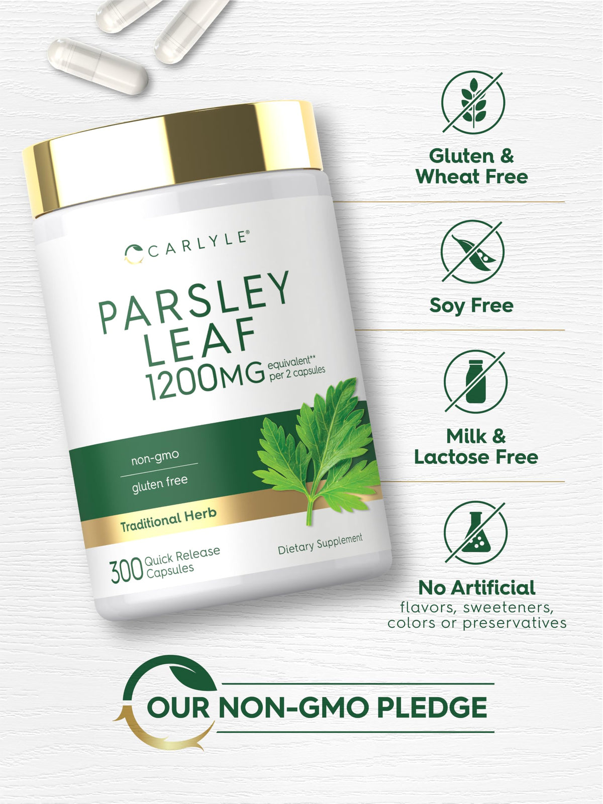 Carlyle Parsley Leaf Supplement - 300 Capsules - image 5