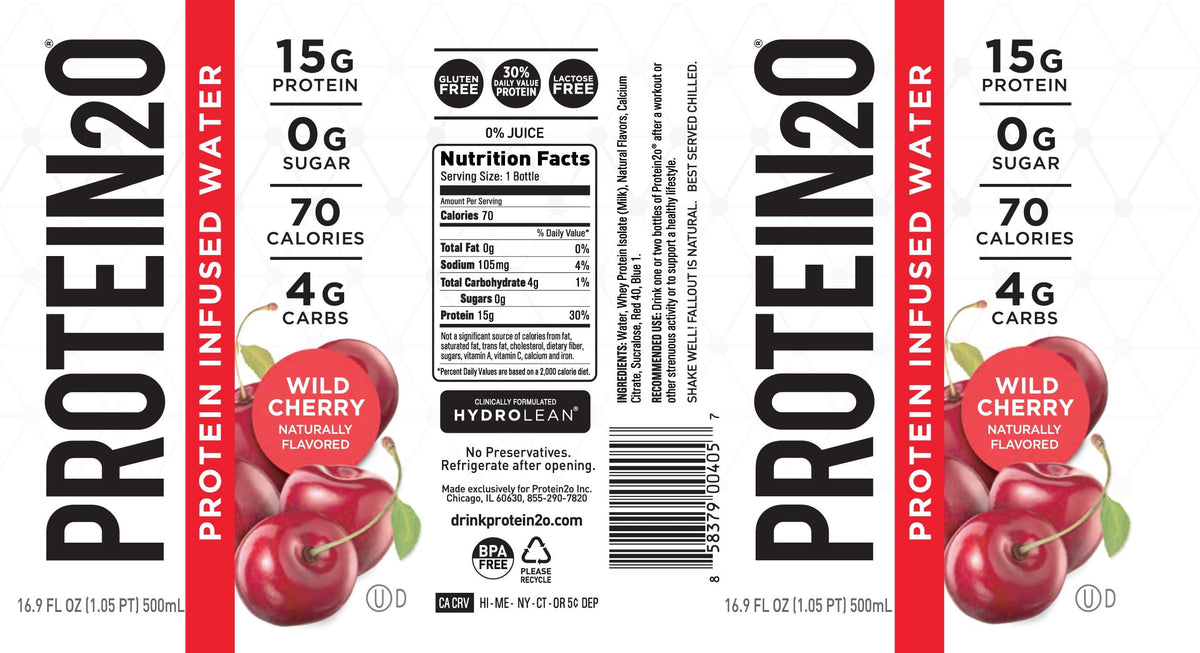 Protein2o Berry Splash Flavored Protein Water - 12 Pack - image 3