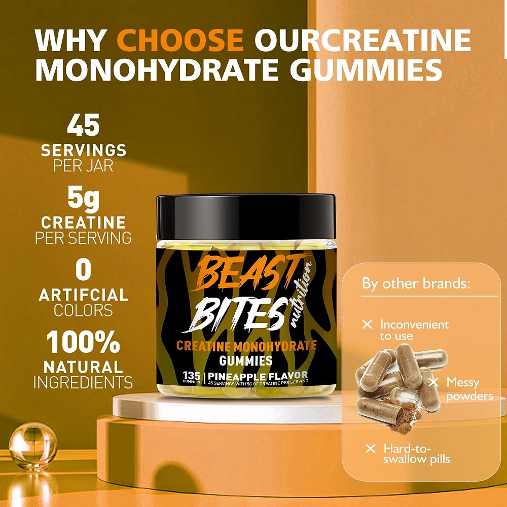 BEAST BITES Nutrition Creatine Monohydrate Gummies - 135 Count - image 9