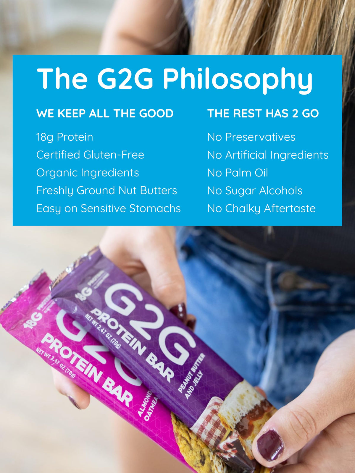 G2G Protein Bar, Peanut Butter & Jelly Parent