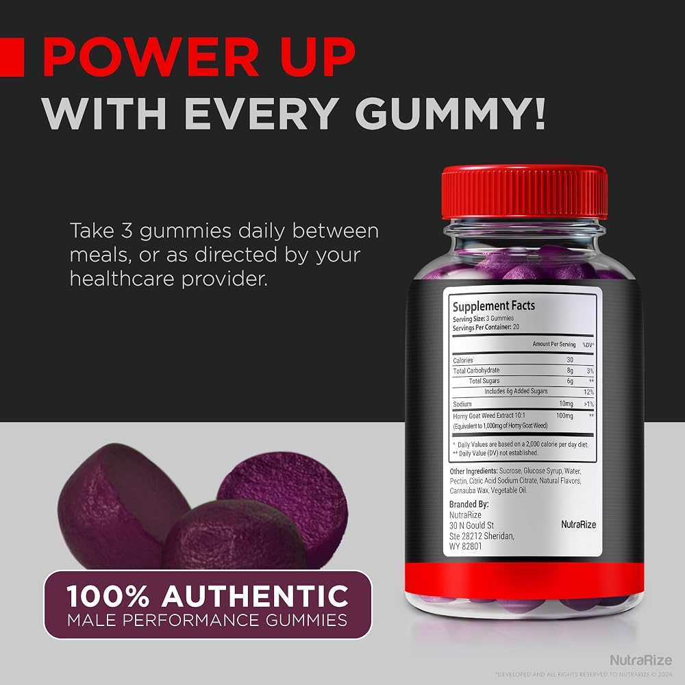 NutraRize Dominator Max Gummies for Men Muscle Support - 60 Gummies - image 8