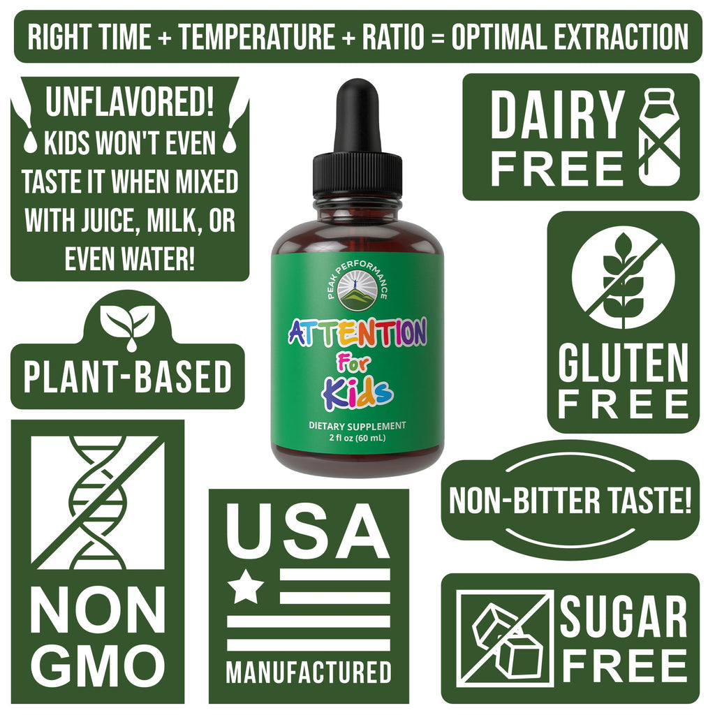 Peak Performance Kids Focus Drops for Concentration - 2 Fl Oz - image 7