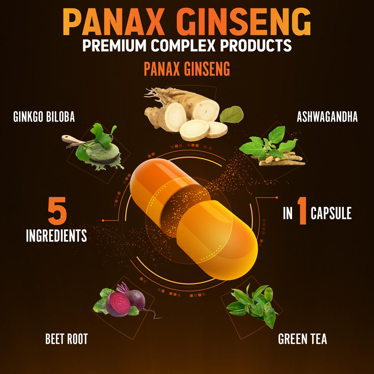 Zolotus Korean Red Panax Ginseng with Ginkgo Biloba - 120 Capsules - image 5