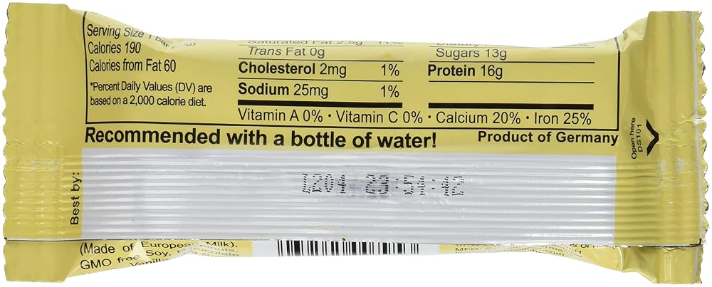 Seitenbacher Chocolate Covered Protein Bar Vanilla - 12 Pack - image 2
