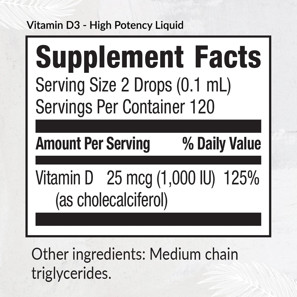 Equilife Vitamin D3 High Potency Liquid Drops - 0.4 fl oz - image 2