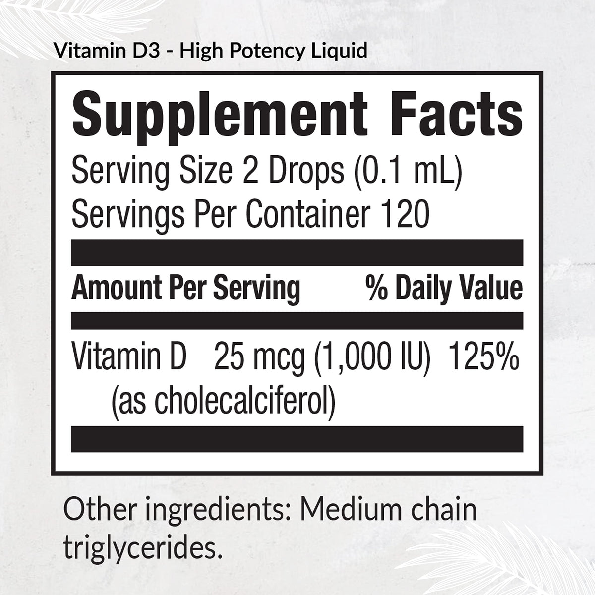 Equilife Vitamin D3 High Potency Liquid Drops - 0.4 fl oz - image 2