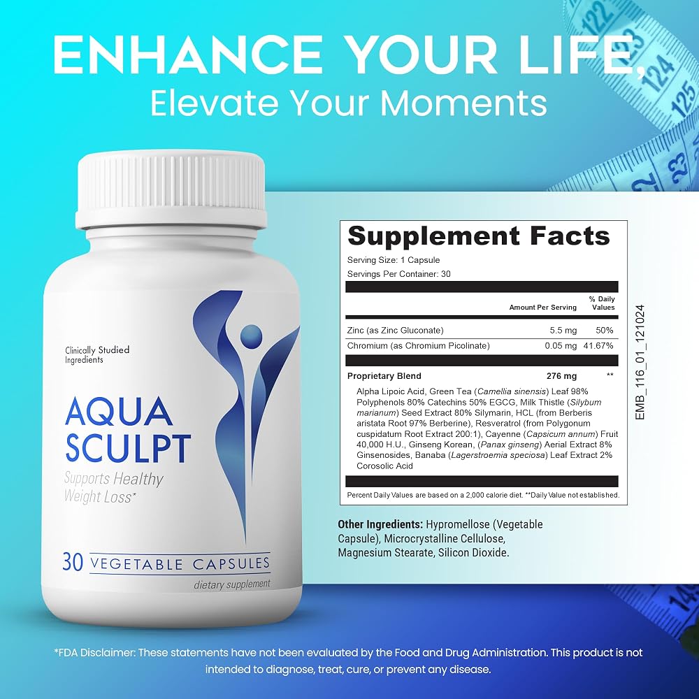 AquaSculpt Energy Support Healthy Metabolism - 90 Capsules - image 5