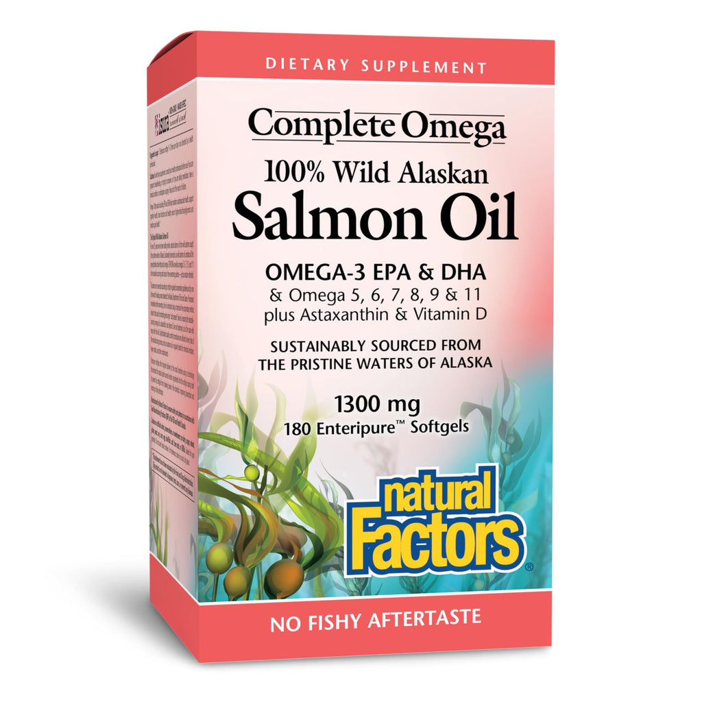 Natural Factors Complete Omega Wild Alaskan Salmon Oil - 180 Softgels