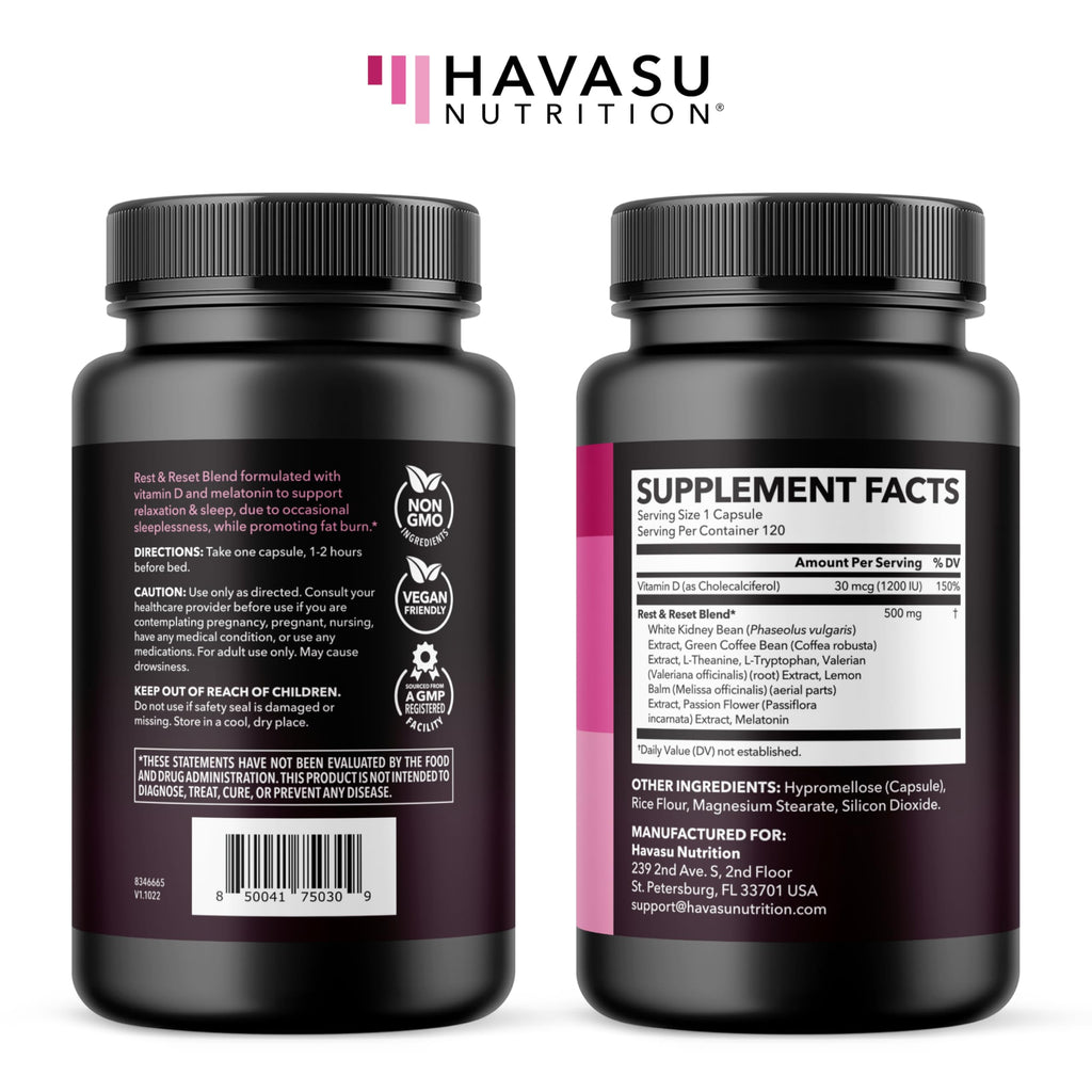 HAVASU NUTRITION Night Time Fat Burner Capsules for Women