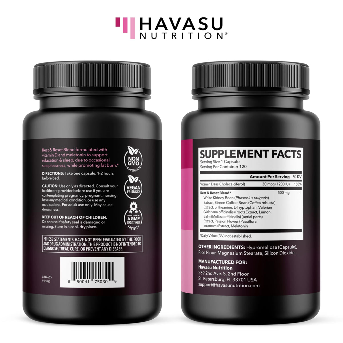 HAVASU NUTRITION Night Time Fat Burner Capsules for Women