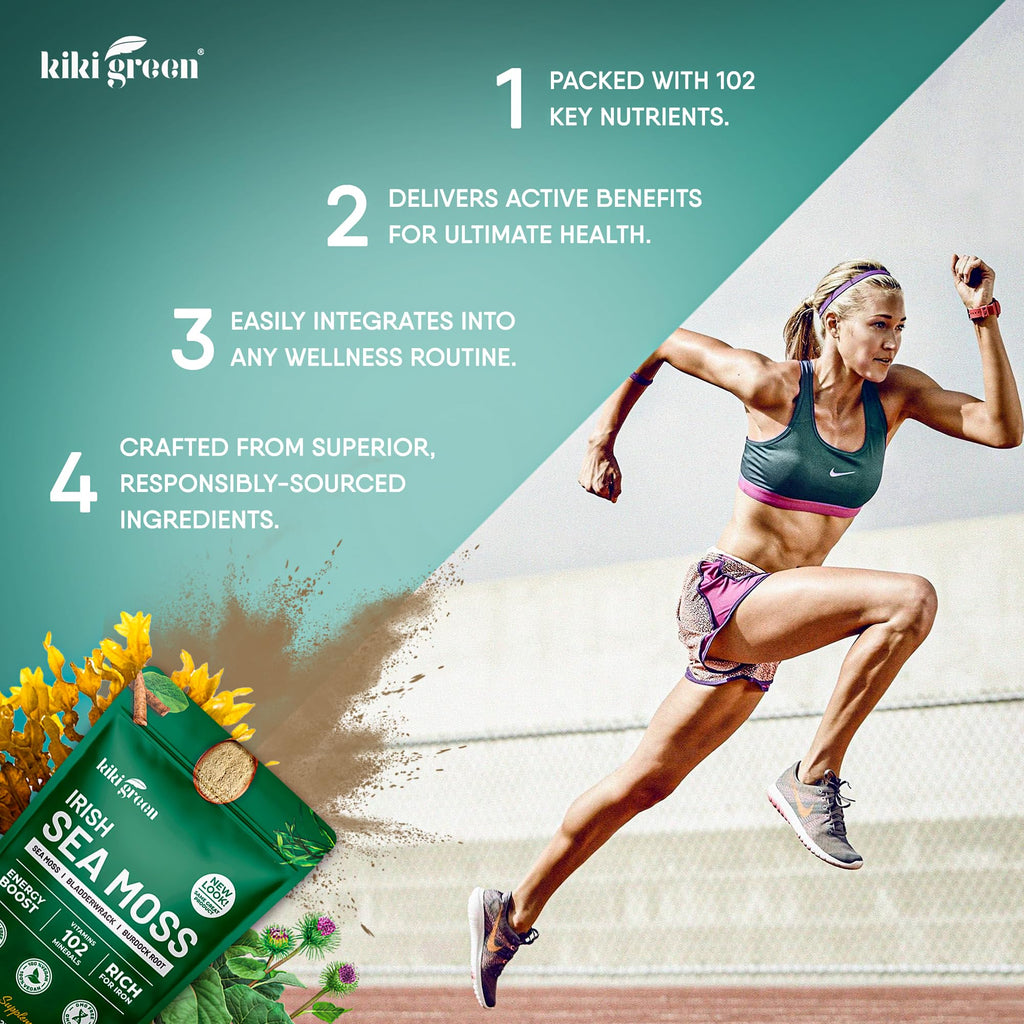 KIKI Green Irish Sea Moss Powder Immune Support - 8 Oz - image 5