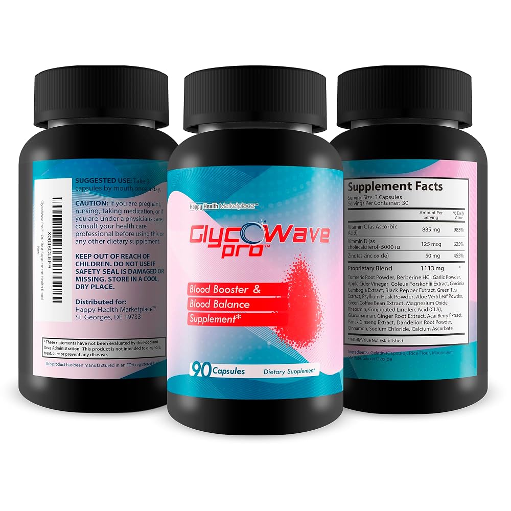 Happy Health Marketplace GlycoWave Pro Blood Support - 90 Capsules - image 4