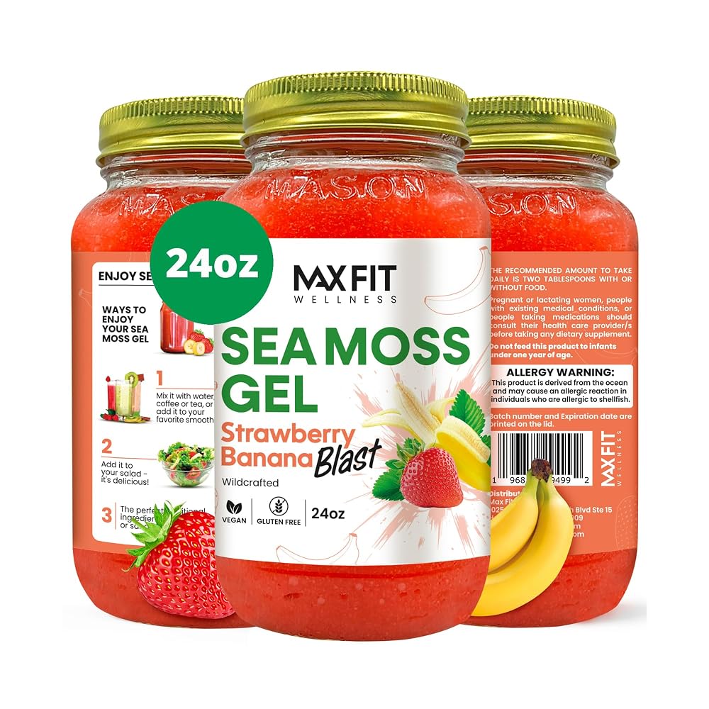 MAX FIT Sea Moss Gel Wildcrafted Raw - 24 Fl Oz