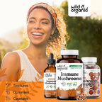 Wild & Organic Immune Mushroom Blend Capsules - 8 Mushroom Complex