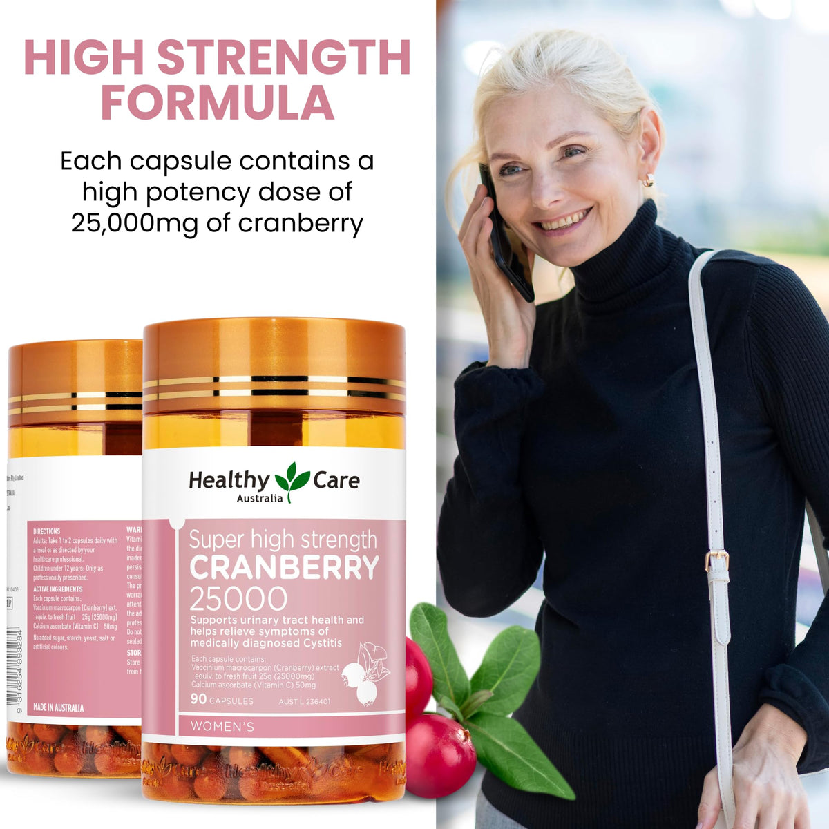 Healthy Care Super Cranberry 25000 - 90 Capsules - image 4