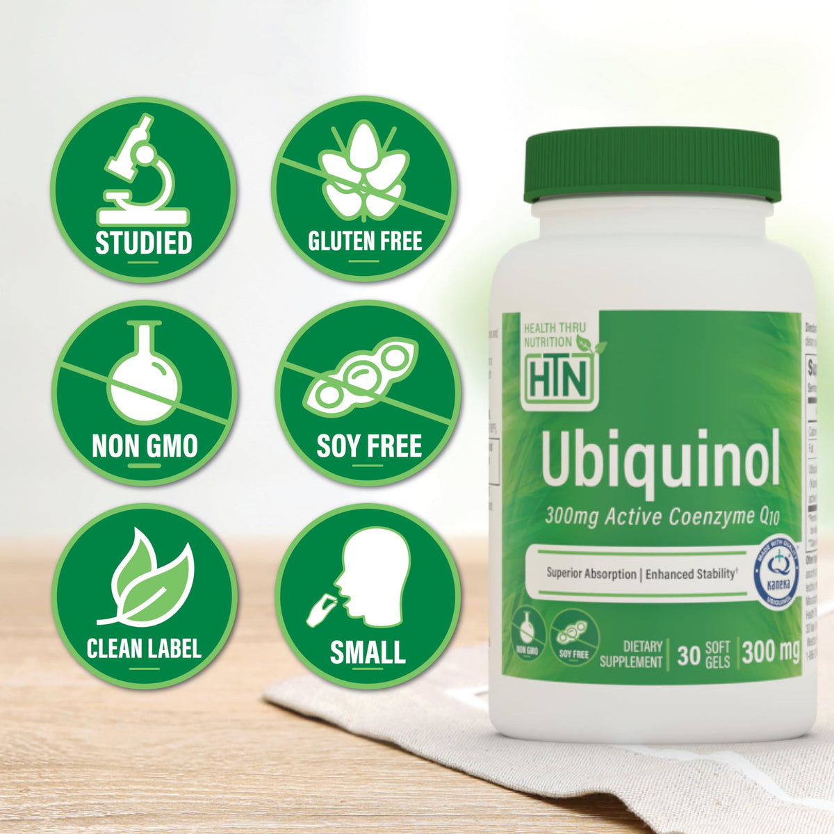 Health Thru Nutrition Ubiquinol 300mg CoQ10 - 30 Softgels - image 3