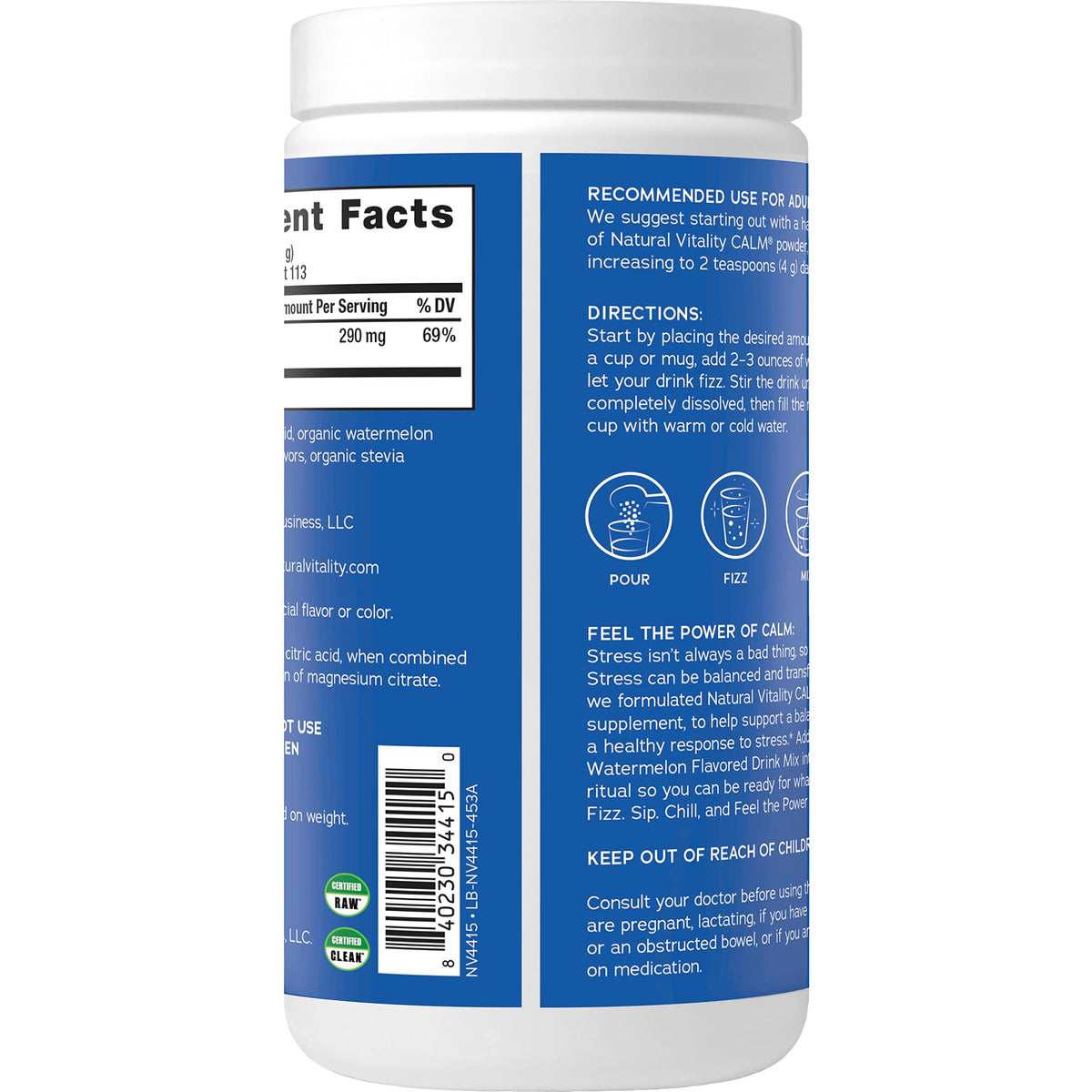 Natural Vitality Calm Magnesium Powder Watermelon - 16 oz - image 13