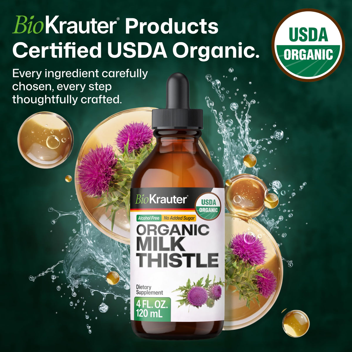 BIO KRAUTER Milk Thistle Extract for Liver Support - 4 Fl Oz - image 3