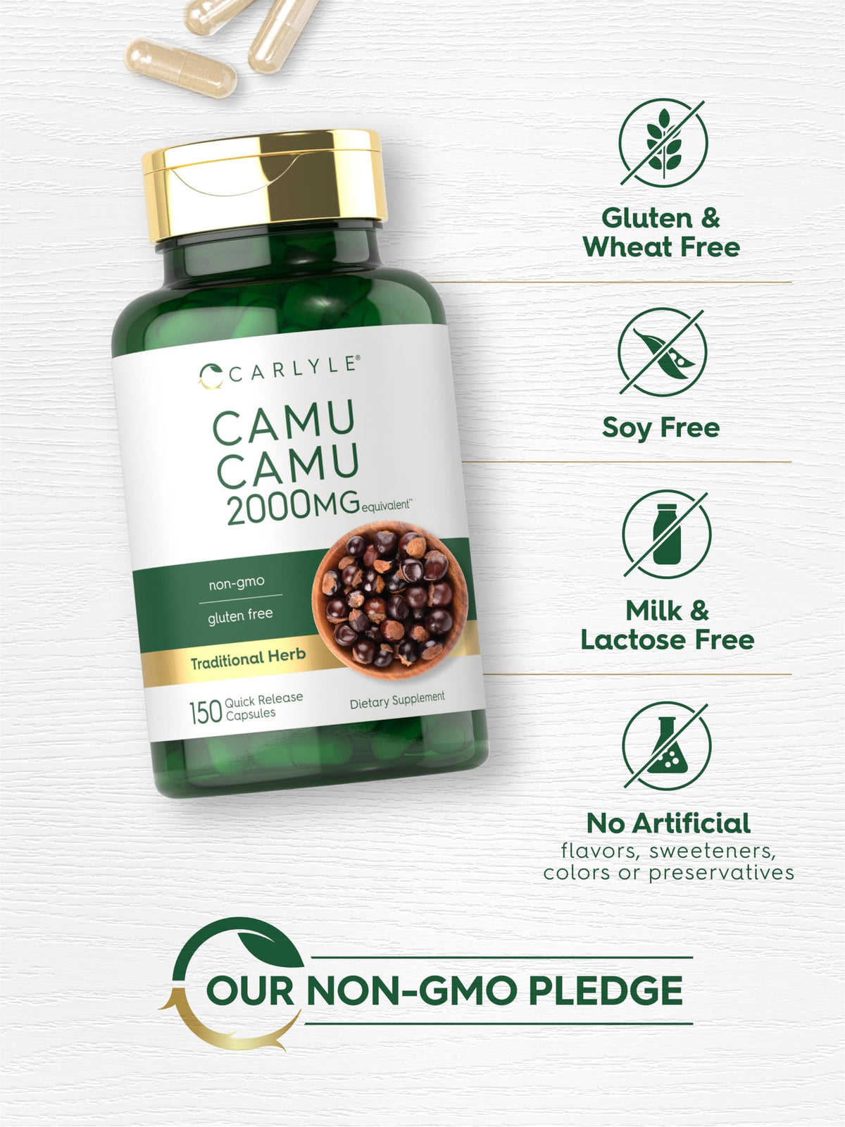 Carlyle Camu Camu with Vitamin C - 150 Capsules - image 5