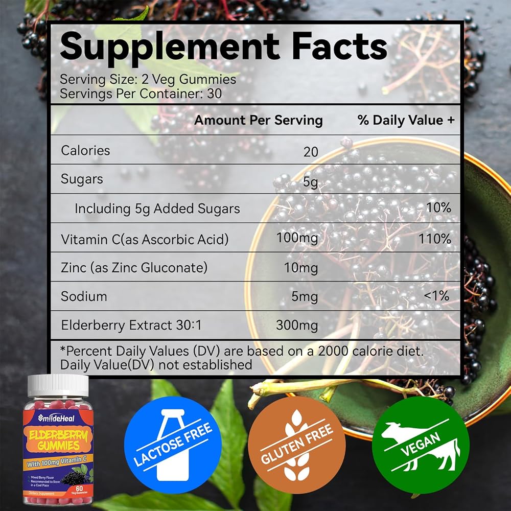 SmildeHeal Elderberry Supplements