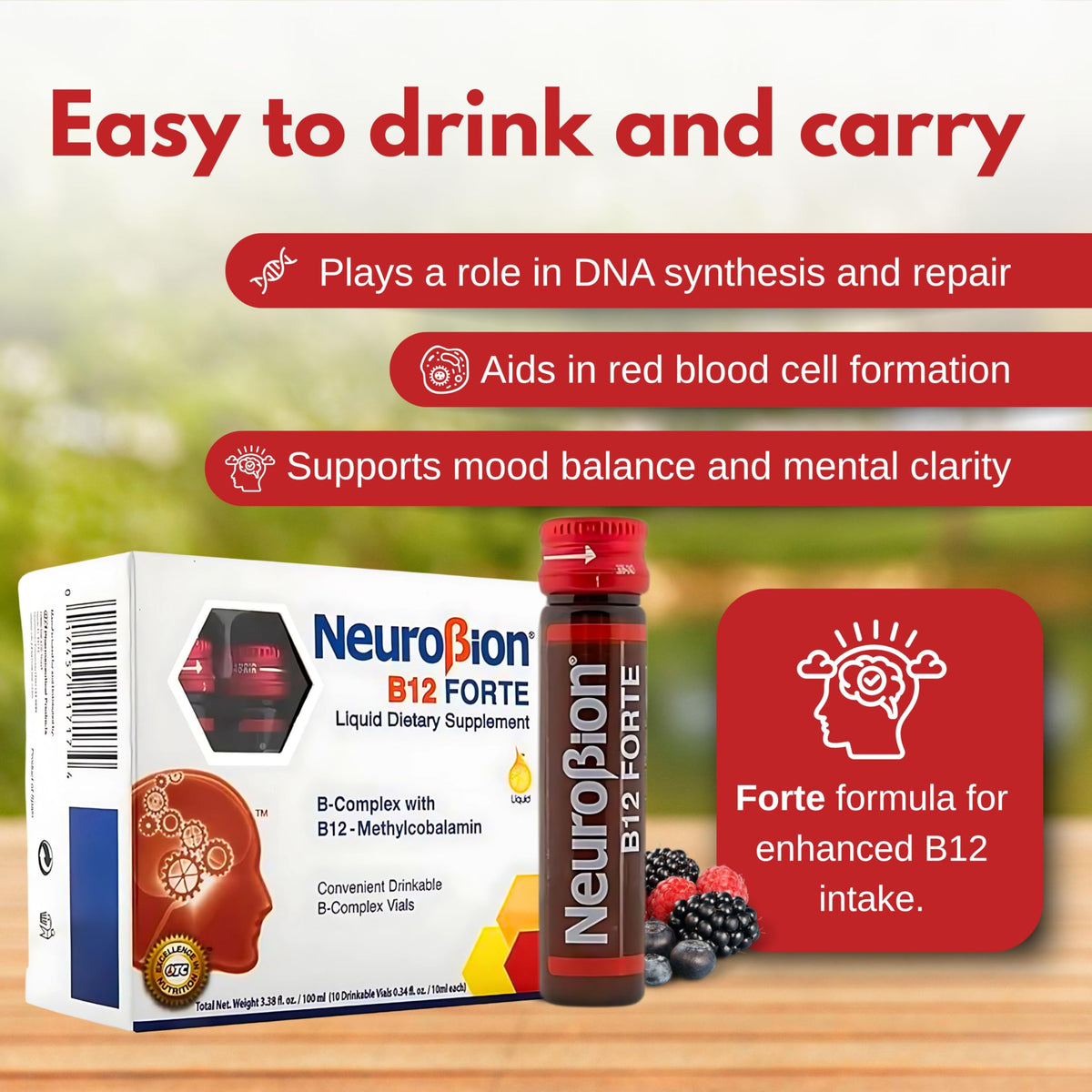 Galreryin Neurobion Forte Vitamin B12 Complex Liquid Shots - 20 Vials - image 5