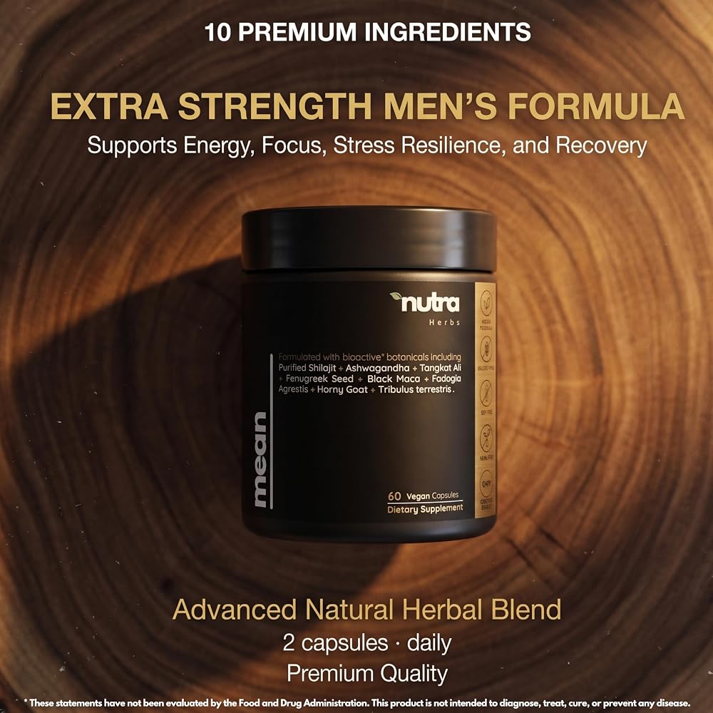 NutraHerbs Men's Testosterone Support Extra Strength - 60 Vegan Capsules - image 3