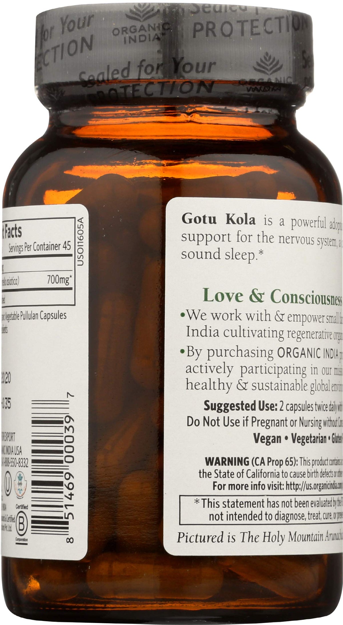 Organic India Brahmi Gotu Kola - 1 Capsules - image 4