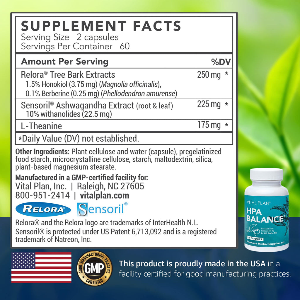 Vital Plan HPA Balance Adrenal Supplement - 120 Capsules - image 2